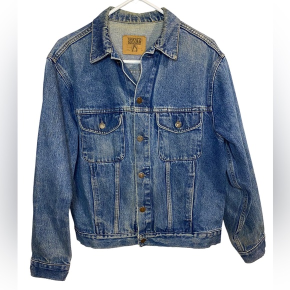 GAP Other - Vintage Gap Jean Jacket Blue Denim With Pockets Size Large  Made In USA